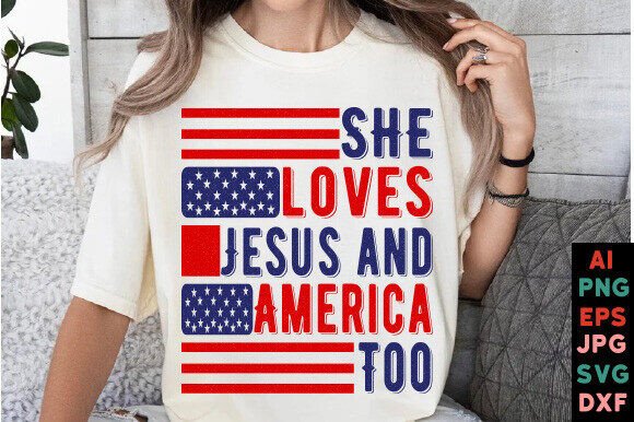 4th of July Png, Christian America SVG for T-Shirt Designs