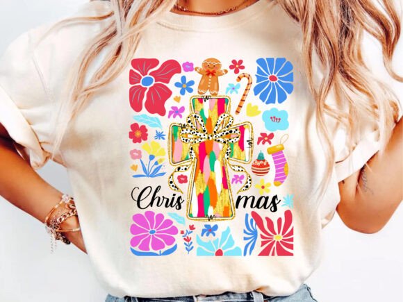Boho Pink Christmas Jesus Coquette PNG