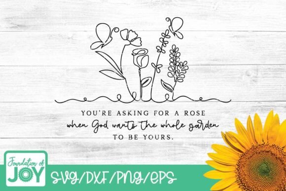 Christian Garden Quote Svg: Perfect for T-Shirt Designs and Graphics
