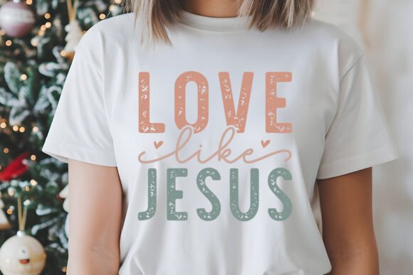 Christian Hoodie Love Like Jesus for T-Shirt Designs