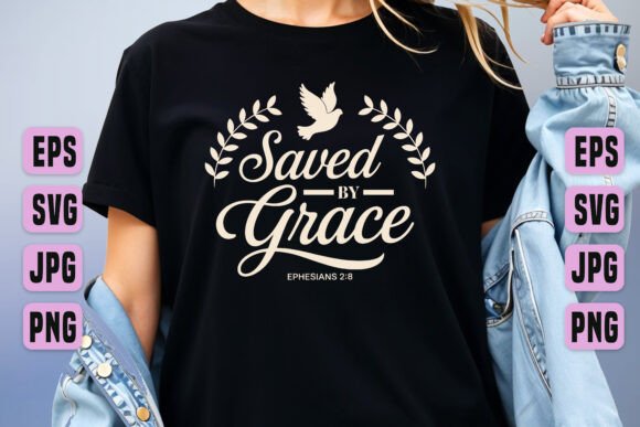 Enhancing Your Brand with Saved by Grace Christian Art PNG SVG Graphics