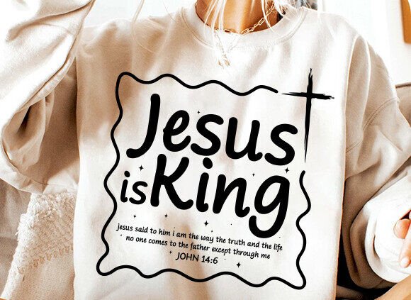 Jesus is King PNG SVG: Perfect for Christian T-Shirt Designs