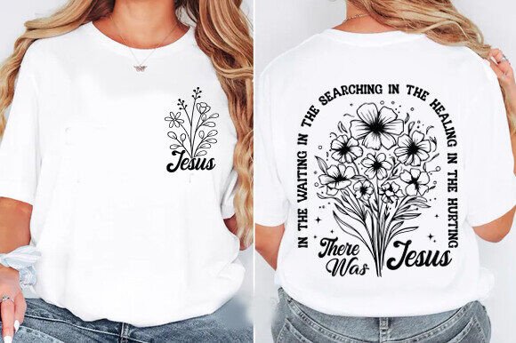 Jesus SVG PNG Wildflowers: Perfect for T-Shirt Designs & Graphics