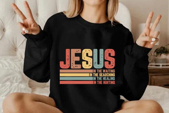 Retro Christian, Jesus in the Waiting: A Unique T-Shirt Design