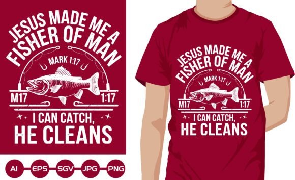 Review: Jesus Made Me a Fisher of Man DesignPNG for T-Shirts